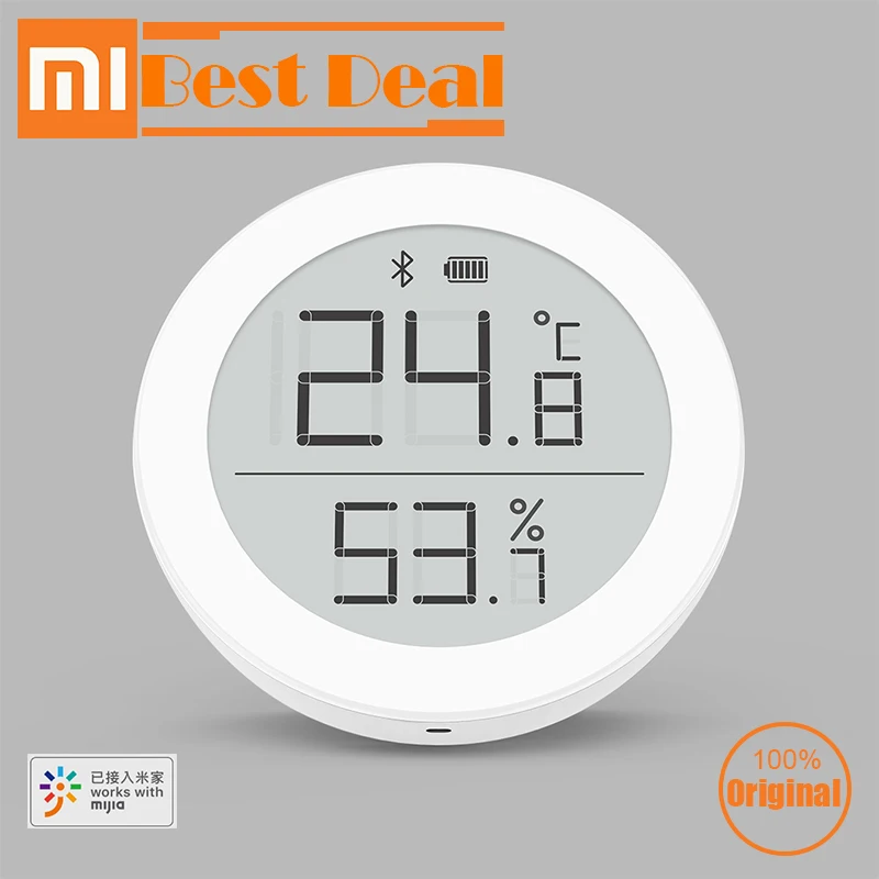 Xiaomi Clear Grass Bluetooth Temperature Humidity Digital Thermometer Moisture Meter Sensor LCD Screen Smart mijia Mi Home app
Xiaomi Clear Grass Bluetooth Temperature Humidity Digital Thermometer Moisture Meter Sensor LCD Screen Smart mijia Mi Home app