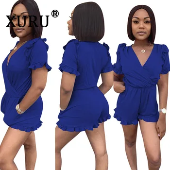 XURU summer new women's jumpsuit fungus sleeves wood ear solid color jumpsuit gray blue jumpsuit
XURU summer new women's jumpsuit fungus sleeves wood ear solid color jumpsuit gray blue jumpsuit