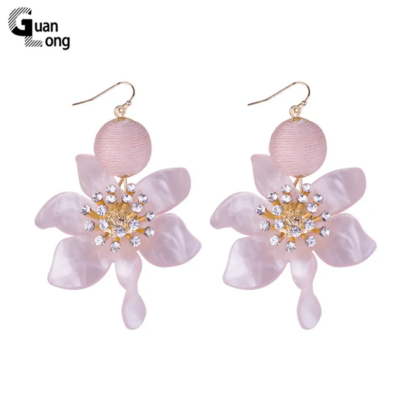 Guanlong Vintage Fashion Flower Resin Big Drop Earrings for Women Long Ball Dangling Crystal Acrylic Earrings Jewelry Brincos
Guanlong Vintage Fashion Flower Resin Big Drop Earrings for Women Long Ball Dangling Crystal Acrylic Earrings Jewelry Brincos
