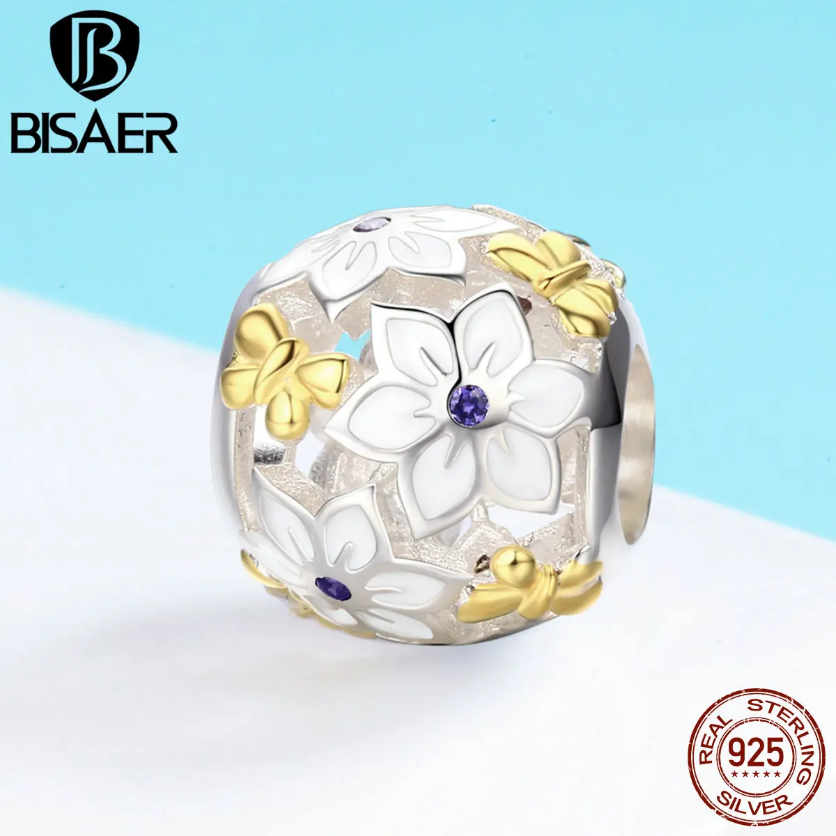 2019 Summer Collection 100% 925 Sterling Silver Yellow Butterfly & Flower Round Beads Fit Charms Bracelets & Bangles DIY Jewelry
2019 Summer Collection 100% 925 Sterling Silver Yellow Butterfly & Flower Round Beads Fit Charms Bracelets & Bangles DIY Jewelry