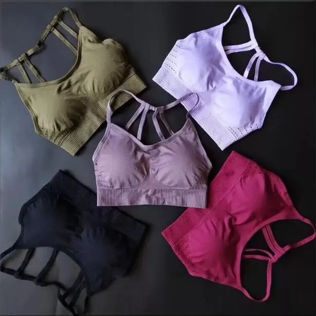 Women's Energy Sports Bras With Removable Cups Push Up Yoga Bra Seamless Back Strappy Fitness Athletic Bra Running Tops
Women's Energy Sports Bras With Removable Cups Push Up Yoga Bra Seamless Back Strappy Fitness Athletic Bra Running Tops