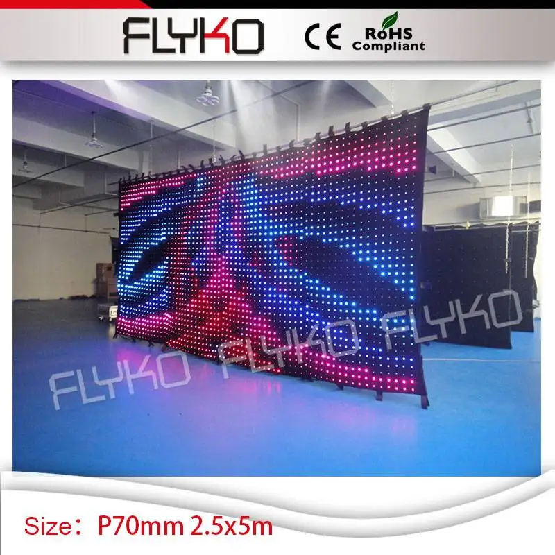 powerful led flashlight led xxx video screen P7cm party wedding rgb led videos display stage curtain 2.5m*5m
powerful led flashlight led xxx video screen P7cm party wedding rgb led videos display stage curtain 2.5m*5m