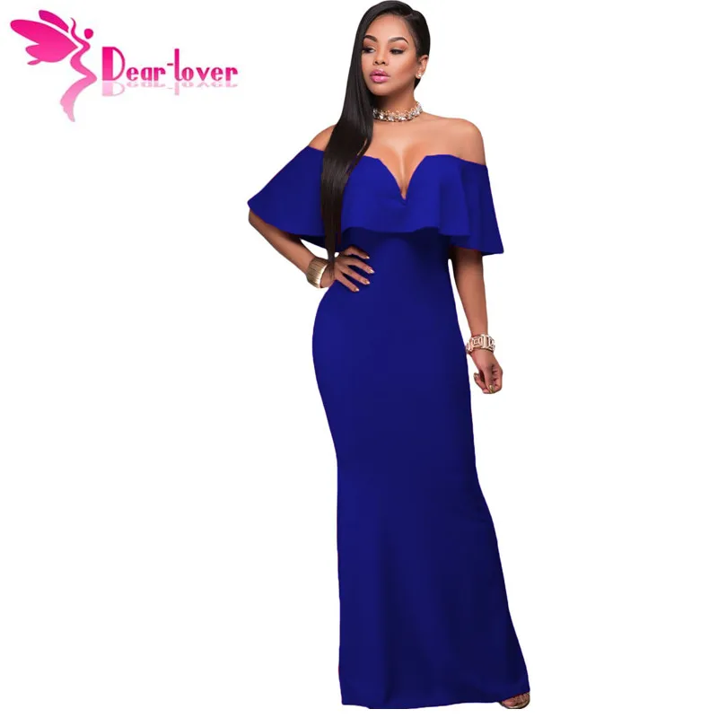 Dear Lover Sexy Women Royal Blue Ruffle Off Shoulder Maxi Party Dress Summer Floor Length Dress Vestidos LC61404
Dear Lover Sexy Women Royal Blue Ruffle Off Shoulder Maxi Party Dress Summer Floor Length Dress Vestidos LC61404