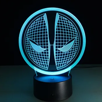 Deadpool Face 3D Led Light Visual Night Lights Deadpool Mask USB LED Creative 3D Lighting Lamp Chrismas Gift
Deadpool Face 3D Led Light Visual Night Lights Deadpool Mask USB LED Creative 3D Lighting Lamp Chrismas Gift