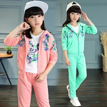 Spring 2016 Korean Children Wear New Korean Children Sports Girls Three Piece Set Long Sleeved Suit Children Clothing Set
Spring 2016 Korean Children Wear New Korean Children Sports Girls Three Piece Set Long Sleeved Suit Children Clothing Set