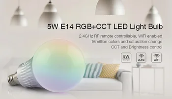 AC86~265V LED Bulb Light Mi Light E14 5W RGB+CCT LED Bulb Intelligent lighting Home Furnishing For Smartphone APP Remote Control
AC86~265V LED Bulb Light Mi Light E14 5W RGB+CCT LED Bulb Intelligent lighting Home Furnishing For Smartphone APP Remote Control