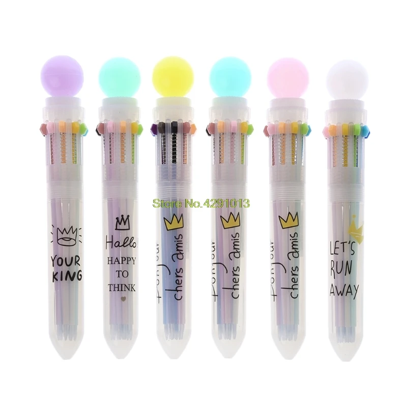 Creative Candy Color 10 Color In One Set Ballpoint Pen Writing School Stationery Drop Shipping Support
Creative Candy Color 10 Color In One Set Ballpoint Pen Writing School Stationery Drop Shipping Support
