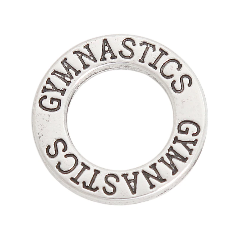 Antique Silver Plated Gymnastics Circle Message Charms Alloy Bracelets Connector Charms 50pcs AAC708
Antique Silver Plated Gymnastics Circle Message Charms Alloy Bracelets Connector Charms 50pcs AAC708