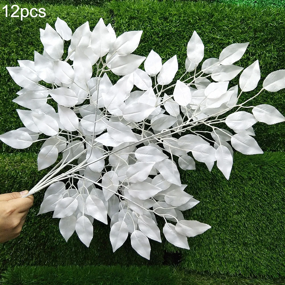 60cm 12pcs Simulation Plants Artificial Ficus Leaves Flower Real Touch Fake Flower Home Garden Party Supplies Wedding Decoration
60cm 12pcs Simulation Plants Artificial Ficus Leaves Flower Real Touch Fake Flower Home Garden Party Supplies Wedding Decoration