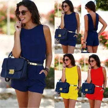2019 New Fashion Summer Solid Shorts Femme With Blet Body Feminino Women Ladies Pockets Clubwear Party Jumpsuit Romper Playsuits
2019 New Fashion Summer Solid Shorts Femme With Blet Body Feminino Women Ladies Pockets Clubwear Party Jumpsuit Romper Playsuits