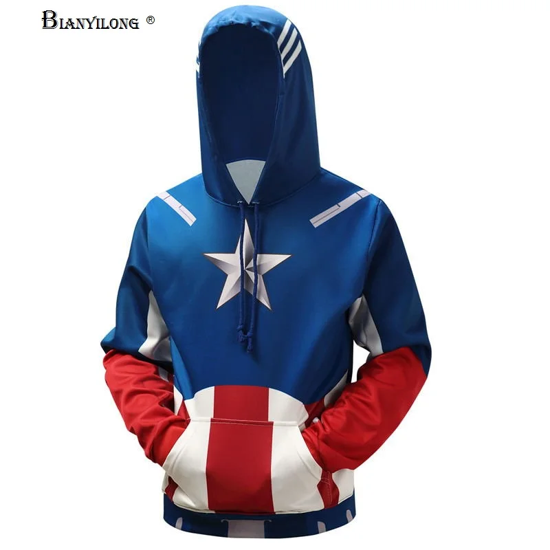 Captain America /Superman 3D Sweatshirts Men/Women Hoodies With Hat Print Autumn Winter Loose Thin Hooded Hoody Tops BIANYILONG
Captain America /Superman 3D Sweatshirts Men/Women Hoodies With Hat Print Autumn Winter Loose Thin Hooded Hoody Tops BIANYILONG