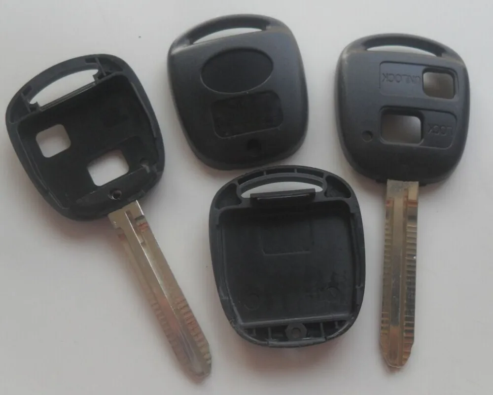 2 Buttons Toyota Ville Previa Camry Prado Remote Key Shell TOY43 Blade (17)-1