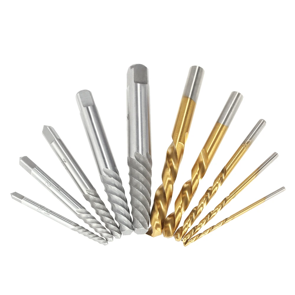 10pcs Cobalt Left Hand Drill Bit set + Broken Bolt Damaged Screw Extractor Set +Metal Case High Quality
10pcs Cobalt Left Hand Drill Bit set + Broken Bolt Damaged Screw Extractor Set +Metal Case High Quality