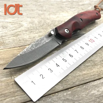 LDT KW08 Folding Knives Damascus Blade Sandal Wood Steel Handle Knife Camping Outdoor Survival Pocket Tactical Knife EDC Tool
LDT KW08 Folding Knives Damascus Blade Sandal Wood Steel Handle Knife Camping Outdoor Survival Pocket Tactical Knife EDC Tool