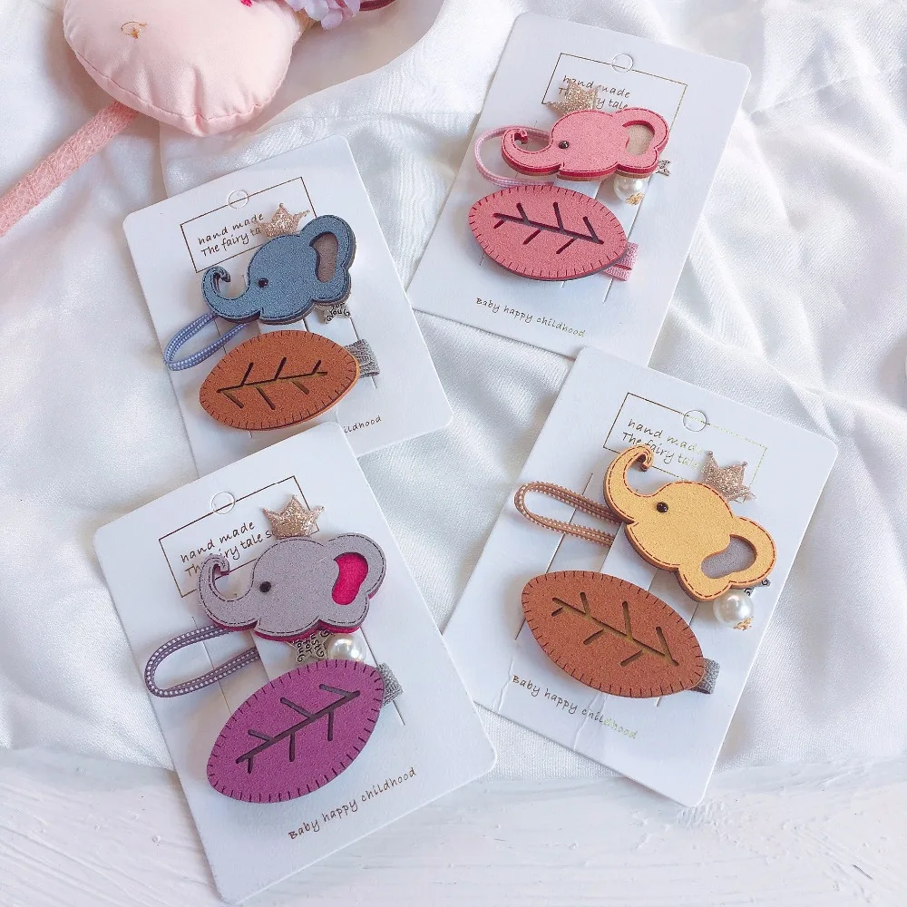 Korean Handmade Fabric Cartoon Elephant Leaf Hairpins Hair Bands clips Children Girl Kids Head wear Set Accessories-SWC5
Korean Handmade Fabric Cartoon Elephant Leaf Hairpins Hair Bands clips Children Girl Kids Head wear Set Accessories-SWC5