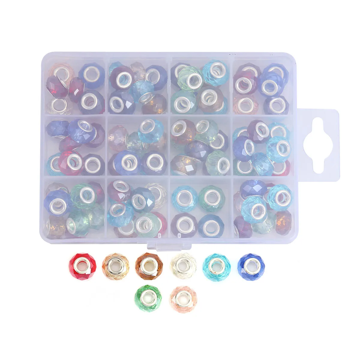 Doreen Box Zinc Alloy Glass European Style Large Hole Charm Beads Mixed Color Round Faceted 14mm Dia., 1 Box (Approx 100 PCs)
Doreen Box Zinc Alloy Glass European Style Large Hole Charm Beads Mixed Color Round Faceted 14mm Dia., 1 Box (Approx 100 PCs)
