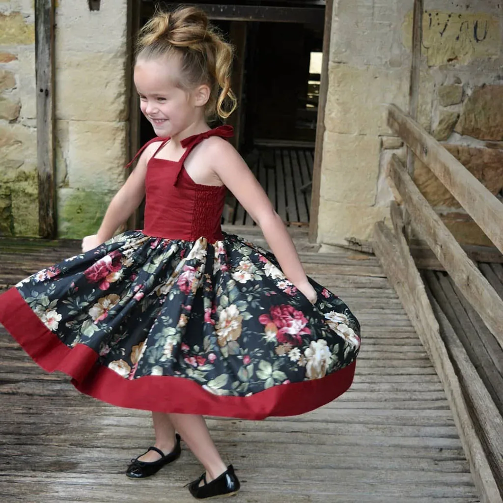 Girls Dressed Dresses Red Sleeveless Flowers Princess Dresses Summer Sweet Backless Dresses Party New Style Vestido #YL1
Girls Dressed Dresses Red Sleeveless Flowers Princess Dresses Summer Sweet Backless Dresses Party New Style Vestido #YL1