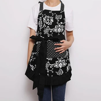 Extra-Long Tie Flower Aprons Kitchen Apron for Garden Restaurant Cafe Chef apron Black Cotton Reusable Apron with Two Pocket
Extra-Long Tie Flower Aprons Kitchen Apron for Garden Restaurant Cafe Chef apron Black Cotton Reusable Apron with Two Pocket