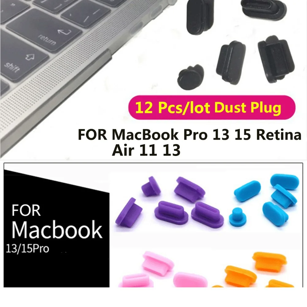 12Pcs Anti Dust Plug Set for Apple MacBook Pro 13 15 Retina / Air 11 13 Laptop Silicone Cover USB dustproof Computer Accessories
12Pcs Anti Dust Plug Set for Apple MacBook Pro 13 15 Retina / Air 11 13 Laptop Silicone Cover USB dustproof Computer Accessories