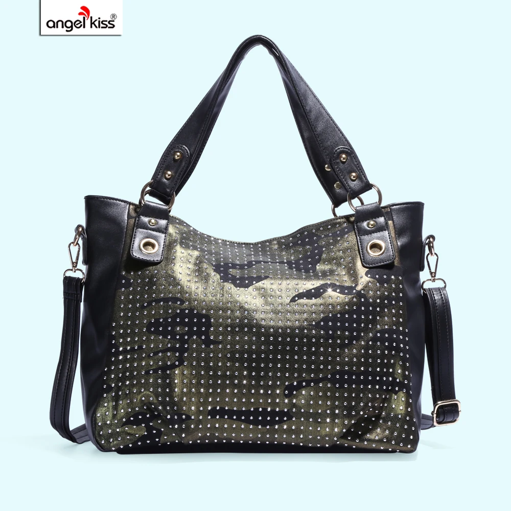 Angelkiss Brand PU Washed Handbags Women Shoulder Bags Hobos Handbag for Women High Quality Women Bag Designer Crossbody Tote
