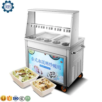 Commercial use Ice Cream Rolls Machine Thailand Fry Rolls Ice Cream Machine, Flat Pan Fried Ice Roll Yogurt Machine
Commercial use Ice Cream Rolls Machine Thailand Fry Rolls Ice Cream Machine, Flat Pan Fried Ice Roll Yogurt Machine