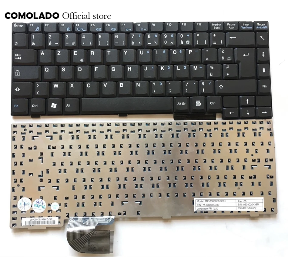 FR French keyboard for Fujitsu Amilo A1640 A1645 M1424 M1425 M7405 M7424 V2020, Uniwill N255 Series Black keyboard FR Layout
FR French keyboard for Fujitsu Amilo A1640 A1645 M1424 M1425 M7405 M7424 V2020, Uniwill N255 Series Black keyboard FR Layout