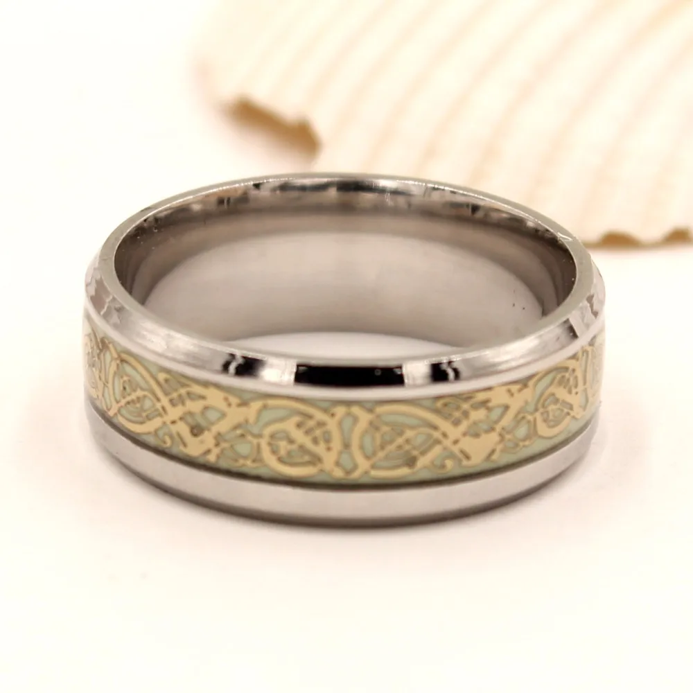 2018 new 316L stainless steel ring fluorescent luminous gold pattern ring ring for men and women
2018 new 316L stainless steel ring fluorescent luminous gold pattern ring ring for men and women