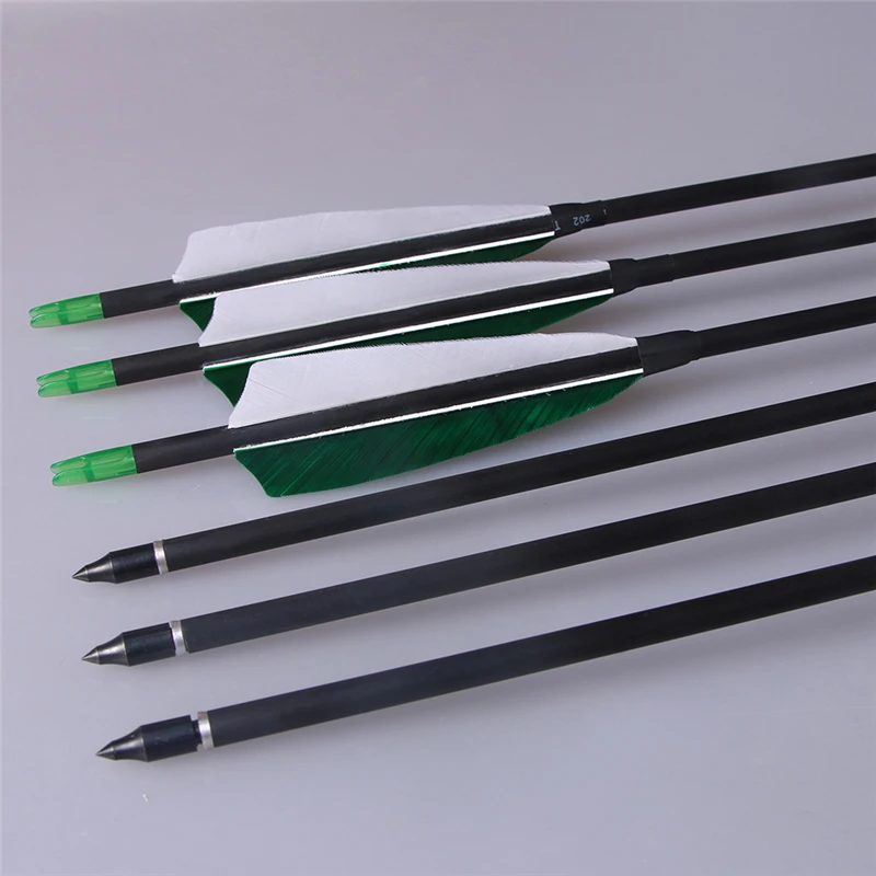 Free shipping 6pcs archery real feather fletched ID 6.2 spine 400 pure carbon arrow for recurve bow shooting
Free shipping 6pcs archery real feather fletched ID 6.2 spine 400 pure carbon arrow for recurve bow shooting