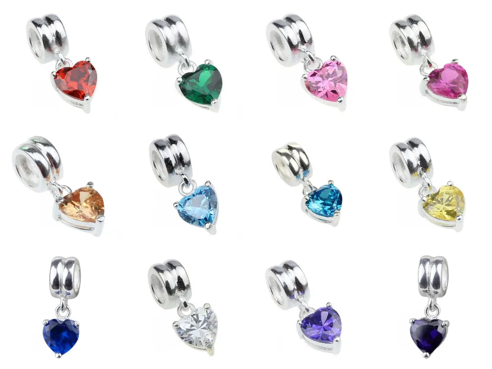 Authentic 925 Sterling Silver Charm Crystal Stone Heart Dangle Pendant For European Bracelet
Authentic 925 Sterling Silver Charm Crystal Stone Heart Dangle Pendant For European Bracelet