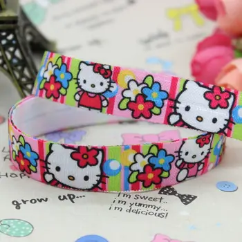 DHK 5/8 inch 5yards Fold Over Elastic FOE kitty printed ribbon headband diy decoration OEM Wholesale C242
DHK 5/8 inch 5yards Fold Over Elastic FOE kitty printed ribbon headband diy decoration OEM Wholesale C242