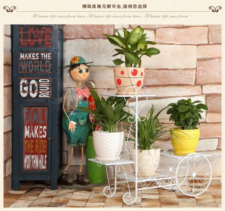 white flower stands with wheels balck plant pot holder metal multi-layer vase stand Irion plant rack size 70x68x24cm
white flower stands with wheels balck plant pot holder metal multi-layer vase stand Irion plant rack size 70x68x24cm
