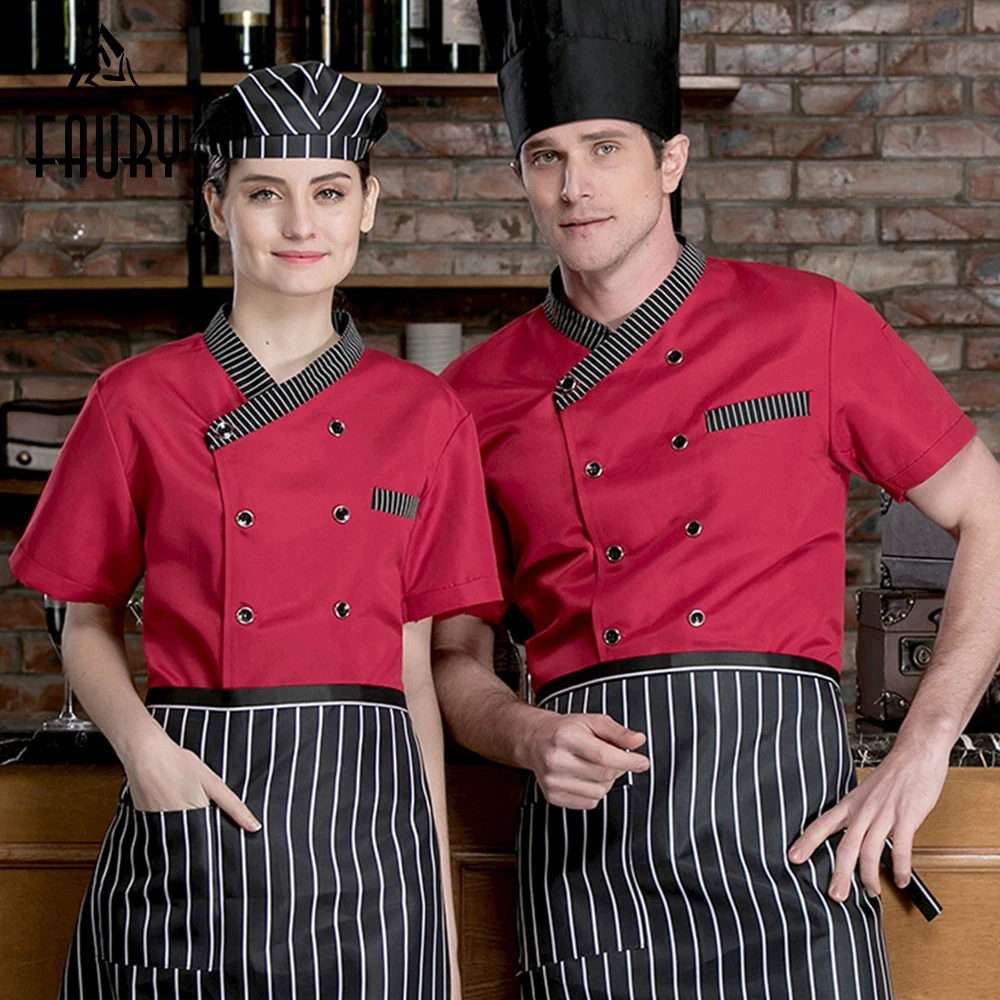 Striped Splicing Short Sleeve Chef Jackets Hotel Restaurant Food Service Men Work Clothes Sushi Costume Cooking Shirt Uniforms
Striped Splicing Short Sleeve Chef Jackets Hotel Restaurant Food Service Men Work Clothes Sushi Costume Cooking Shirt Uniforms