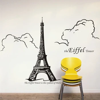 Bedroom living room TV setting wall fashion the Eiffel Tower wall post free shipping