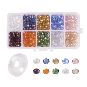 Mixed Color DIY Jewelry Electroplate Glass Beads 8x5mm and Strong Stretchy Beading Elastic Wire ,Hole: 1mm F70
Mixed Color DIY Jewelry Electroplate Glass Beads 8x5mm and Strong Stretchy Beading Elastic Wire ,Hole: 1mm F70