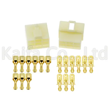 10 set 6.3mm connector 9P 9 pin Electrical 6.3 Connector Kits Male Female socket plug for Motorcycle Car
10 set 6.3mm connector 9P 9 pin Electrical 6.3 Connector Kits Male Female socket plug for Motorcycle Car