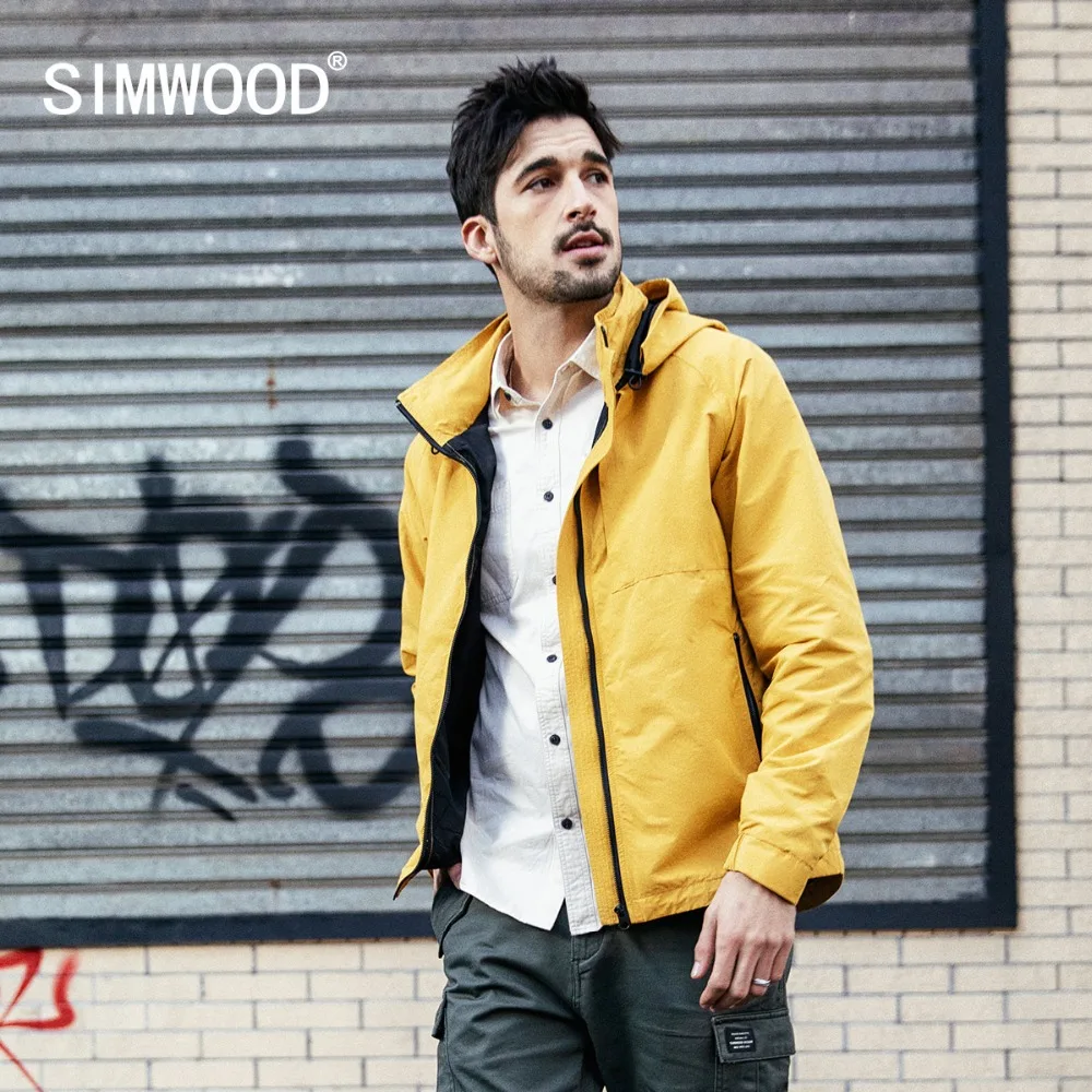 SIMWOOD 2019 autumn Jacket Men Fashion Yellow New Hooded Casual Jacket Streetwear Windbreaker Plus Size Brand Clothing 190069
SIMWOOD 2019 autumn Jacket Men Fashion Yellow New Hooded Casual Jacket Streetwear Windbreaker Plus Size Brand Clothing 190069