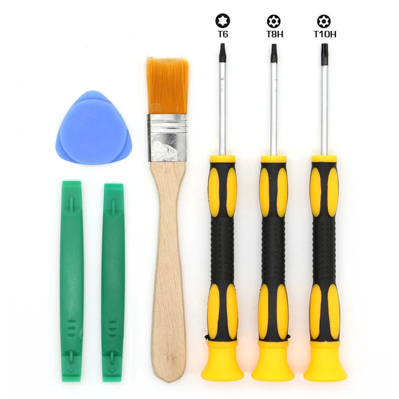 7pcs Screwdriver Set Repair Open Tool for Xbox One Xbox 360 PS3 PS4 Device Repair Disassembly Screwdriver T8 T6 T10 Screwdriver
7pcs Screwdriver Set Repair Open Tool for Xbox One Xbox 360 PS3 PS4 Device Repair Disassembly Screwdriver T8 T6 T10 Screwdriver