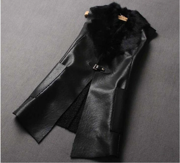 Women Warm Vest Outerwear Winter Female Fashion Slim Elegant PU Leather Fur Collar Jacket Plus Size 4XL
Women Warm Vest Outerwear Winter Female Fashion Slim Elegant PU Leather Fur Collar Jacket Plus Size 4XL