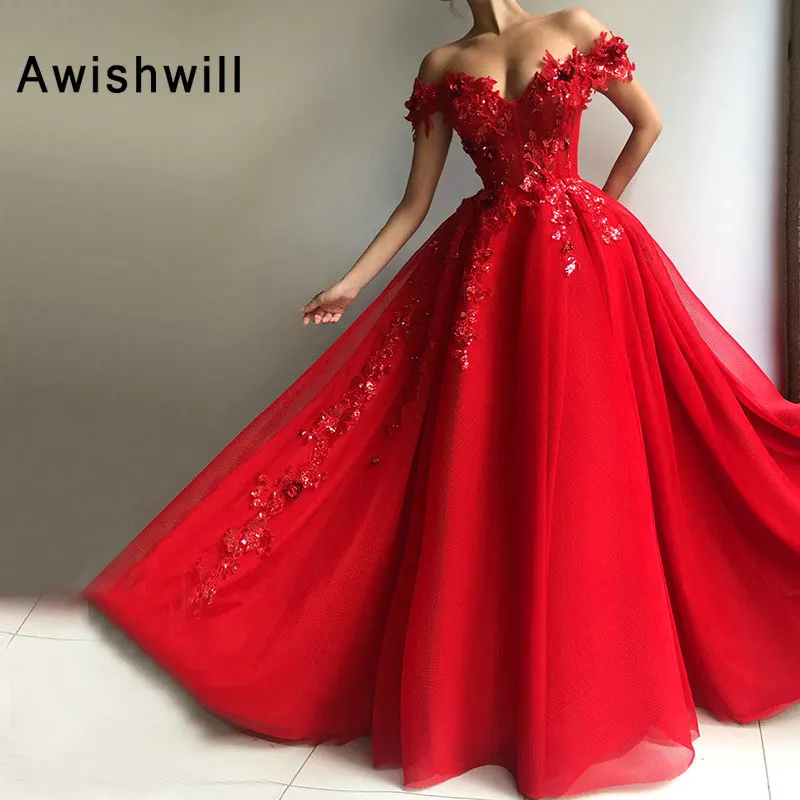 Gorgeous Off The Shoulder Long Prom Dress 2019 Appliques Tulle Floor Length Formal Gowns Women Vestidos de Fiesta de Noche
Gorgeous Off The Shoulder Long Prom Dress 2019 Appliques Tulle Floor Length Formal Gowns Women Vestidos de Fiesta de Noche