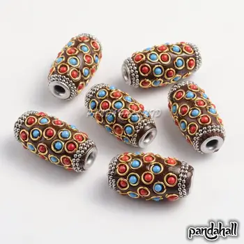 Handmade Indonesia Beads, with Brass Core, Tube, Chocolate, 32x18mm, Hole: 4.5mm
Handmade Indonesia Beads, with Brass Core, Tube, Chocolate, 32x18mm, Hole: 4.5mm
