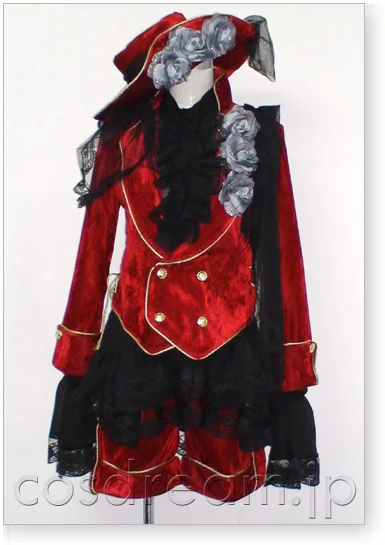 Anime Black Butler Cosplay Costumes Madam Red Party Dress Customize 
Anime Black Butler Cosplay Costumes Madam Red Party Dress Customize
