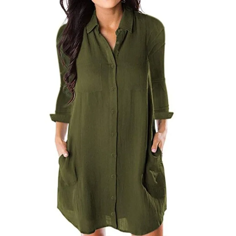 Fashion Solid Blouse Autumn Women Long Shirts Button Pockets Female Top Blouse Streetwear Long Sleeve Shirt Blusa
Fashion Solid Blouse Autumn Women Long Shirts Button Pockets Female Top Blouse Streetwear Long Sleeve Shirt Blusa