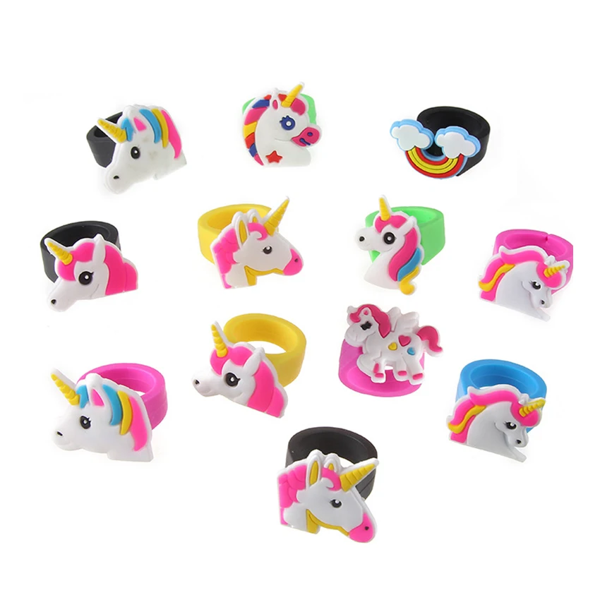 HTB18ib.pnCWBKNjSZFtq6yC3FXaO 12Pcs Unicorn Party Rubber Bangle Key Chains Kids Favors Birthday Bracelet Baby Shower DIY Colorful horse Party Decor Supplies
