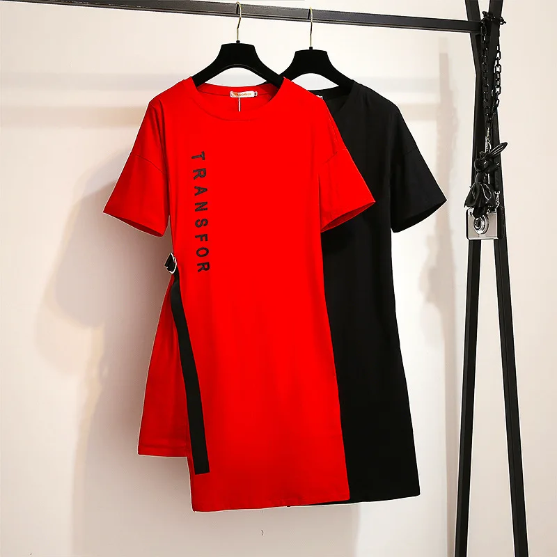 2XL-6XL Large size Summer Women's Dress 2019 Casual Letter Print Plus size Dress 5XL Black Lady Big Size Loose Dresses With Belt
2XL-6XL Large size Summer Women's Dress 2019 Casual Letter Print Plus size Dress 5XL Black Lady Big Size Loose Dresses With Belt
