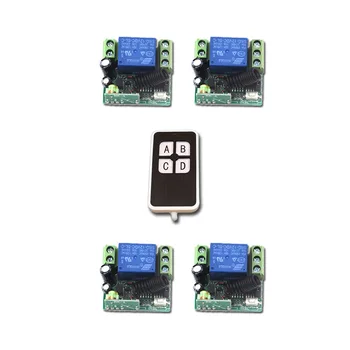 New Type DC12V Mini RF Wireless Remote Control Switch Transmitter 1CH Relay Switches with 4pcs Receiver with 4Buttons 315/433MHZ
New Type DC12V Mini RF Wireless Remote Control Switch Transmitter 1CH Relay Switches with 4pcs Receiver with 4Buttons 315/433MHZ