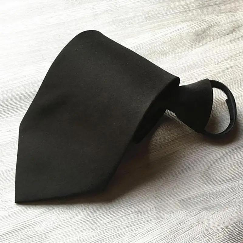 Solid Business Necktie Men's Formal Ties Classic Black Polyester Male Skinny 8CM Casual Neck Tie With Zipper Shirt Accessories
Solid Business Necktie Men's Formal Ties Classic Black Polyester Male Skinny 8CM Casual Neck Tie With Zipper Shirt Accessories