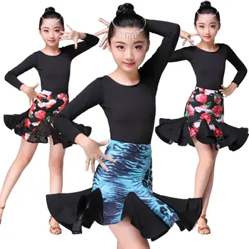 2019 Spring Summer Children Long Sleeve Latin Dress Round Neck Printing Latin Dance Dress For Girls Standard Ballroom Dancing
2019 Spring Summer Children Long Sleeve Latin Dress Round Neck Printing Latin Dance Dress For Girls Standard Ballroom Dancing