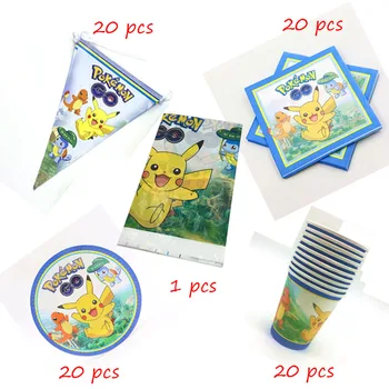 New Sale Pokemon Go Kids Birthday Party Decoration Supplies Cup Plate Flag Napkin Tablecloth Pikachu Disposable Tableware Set
New Sale Pokemon Go Kids Birthday Party Decoration Supplies Cup Plate Flag Napkin Tablecloth Pikachu Disposable Tableware Set