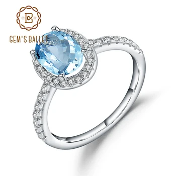 Gem's Ballet Fine Jewelry 1.57Ct Oval Natural Sky Blue Topaz 925 Sterling Silver Gemstone Wedding Simple Rings For Women
Gem's Ballet Fine Jewelry 1.57Ct Oval Natural Sky Blue Topaz 925 Sterling Silver Gemstone Wedding Simple Rings For Women