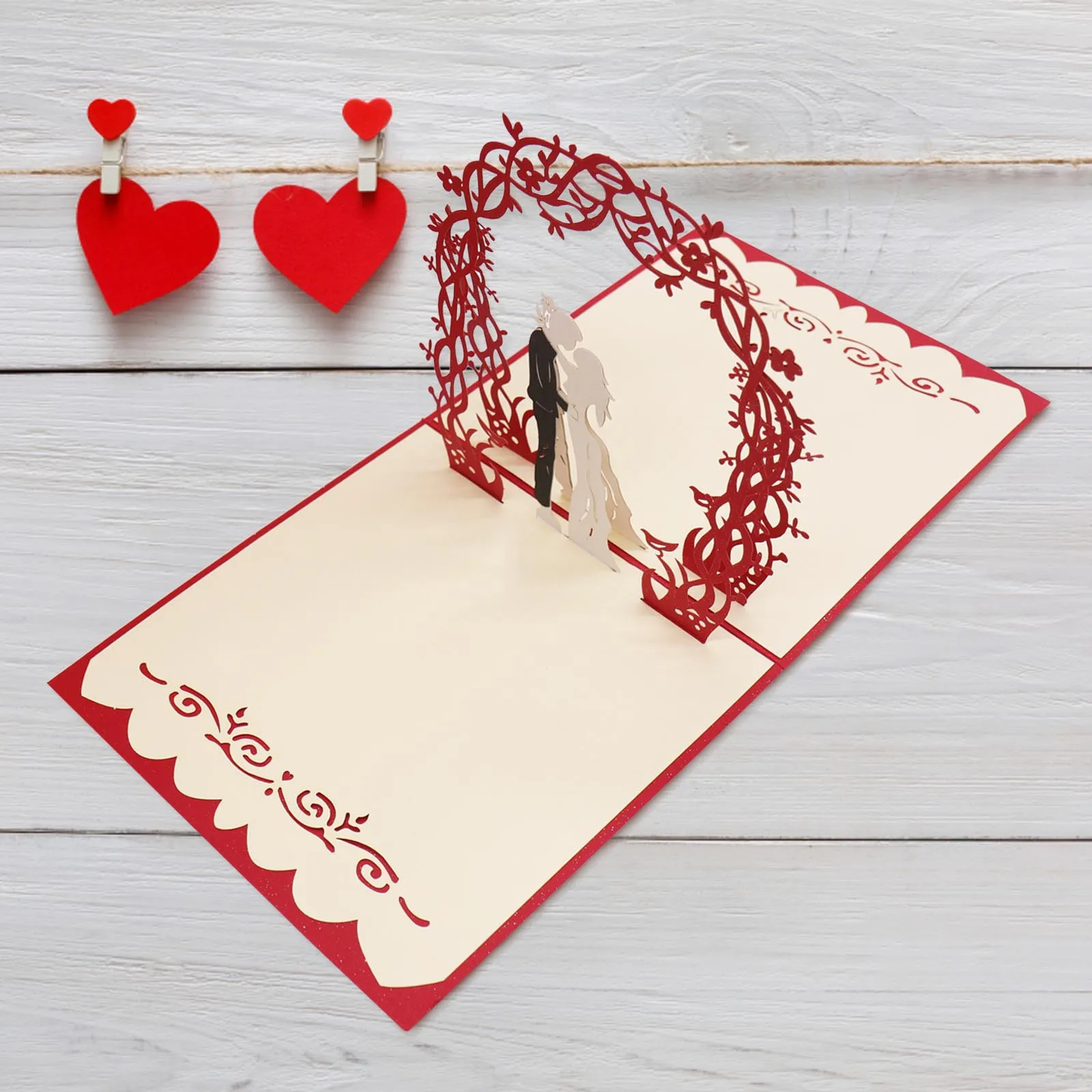 Hot Valentines Day 3D Pop Up Greeting Cards Laser Cut Invitation Card Wedding Invitations Lovers Postcards Hollow Handmade Gifts
Hot Valentines Day 3D Pop Up Greeting Cards Laser Cut Invitation Card Wedding Invitations Lovers Postcards Hollow Handmade Gifts